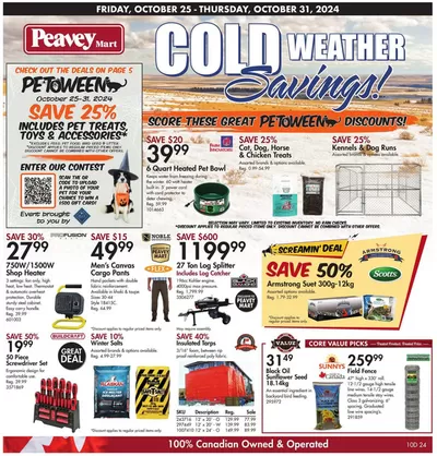 Peavey Mart catalogue in Kindersley | Cold Weather Savings | 2024-10-25 - 2024-10-31