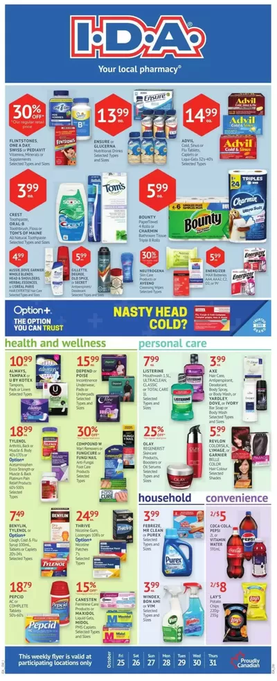 Pharmacy & Beauty offers in Castlegar | Weekly Specials in IDA Pharmacy | 2024-10-25 - 2024-10-31