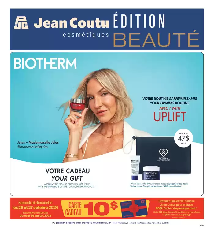 Jean Coutu catalogue | Cosmetics Insert | 2024-10-24 - 2024-11-06