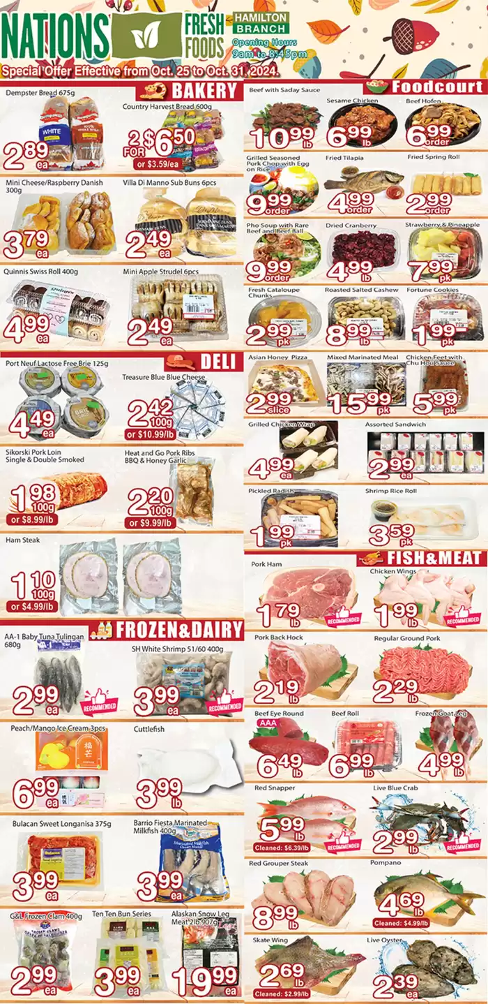 Nations Fresh Foods catalogue in Toronto | Weekly special Nations Fresh Foods | 2024-10-26 - 2024-11-09