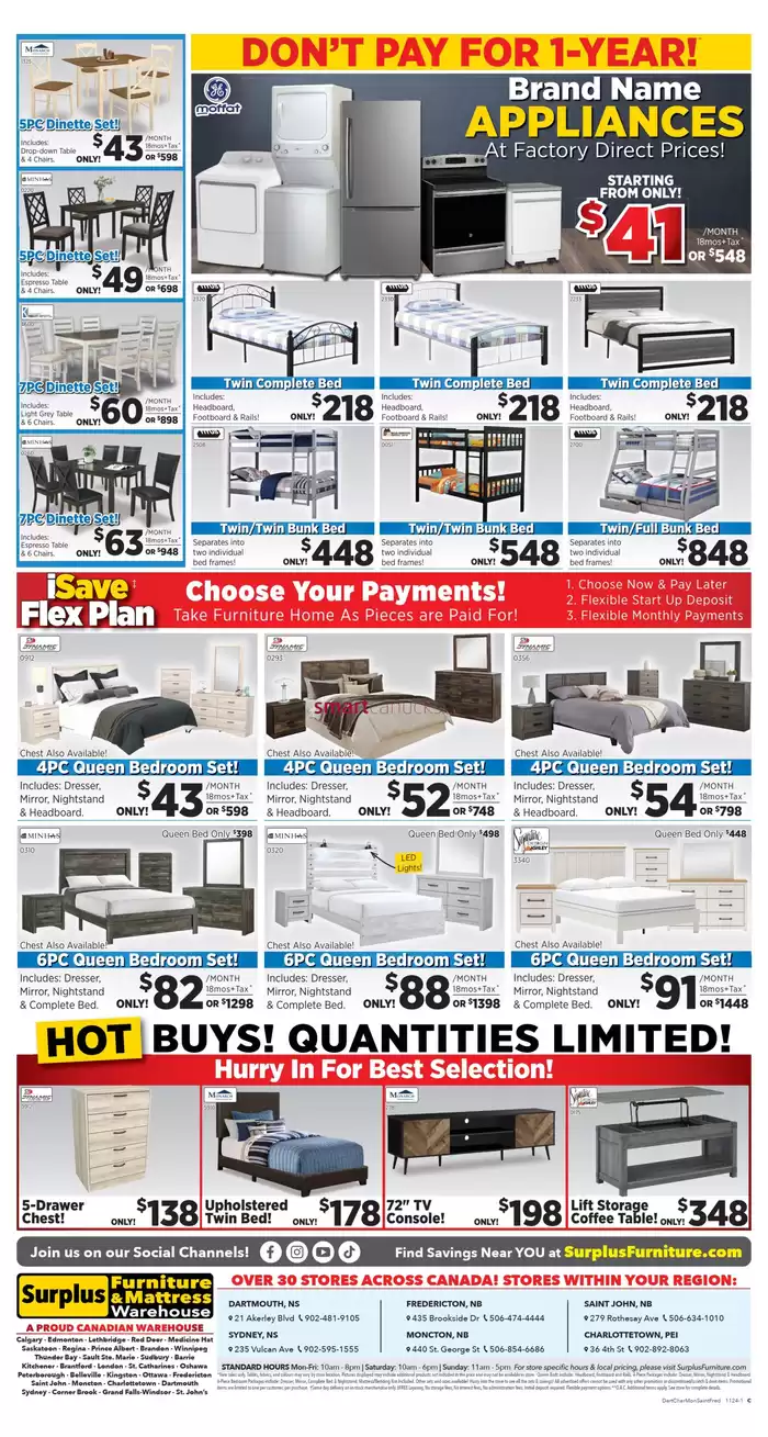 Surplus Furniture catalogue in Moncton | Unbelievable Savings Event | 2024-10-28 - 2024-11-17