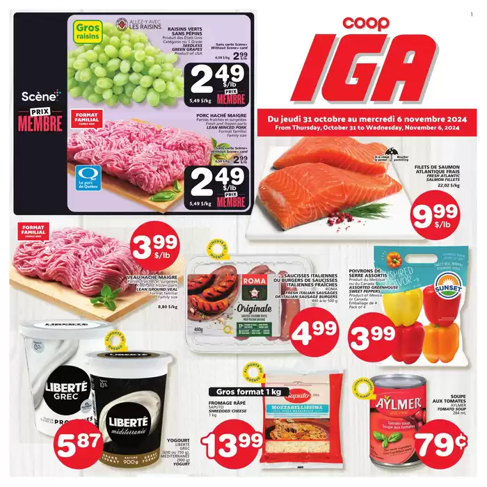 IGA Extra catalogue in L'Île-Perrot | Top deals for all customers | 2024-10-31 - 2024-11-06