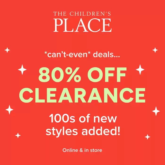 The Childrens Place catalogue in Calgary | 80% Off Clearance | 2024-10-29 - 2024-11-12