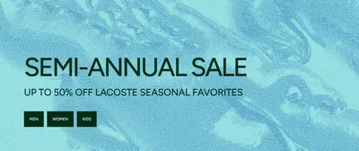 Luxury Brands offers in Vancouver | Semi-Annual Sale Up To 50% Off in Lacoste | 2024-10-29 - 2024-11-12