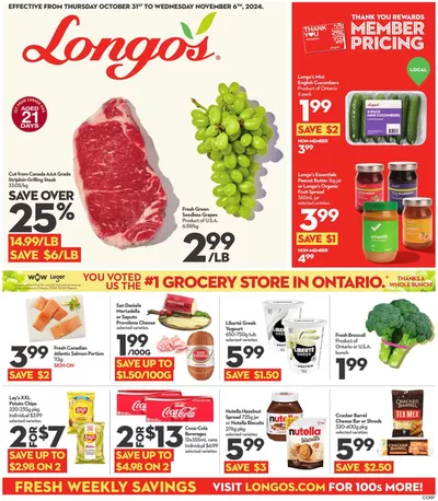 Longo's catalogue in Burlington | Weekly Flyer | 2024-10-31 - 2024-11-06