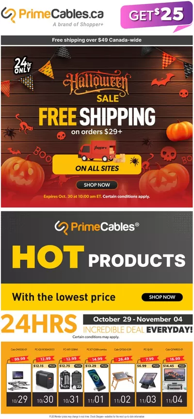 Electronics offers in Kelowna | Halloween Sale in Primecables | 2024-10-30 - 2024-11-05