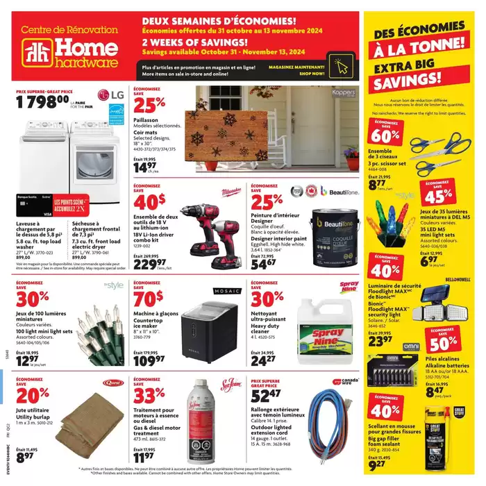 Home Hardware catalogue in Port Loring ON | Special offers for you | 2024-10-31 - 2024-11-13