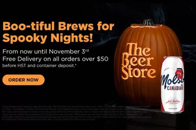 Restaurants offers in Bolton | Boo-tiful Brews for Spooky Nights! in The Beer Store | 2024-10-31 - 2024-11-03