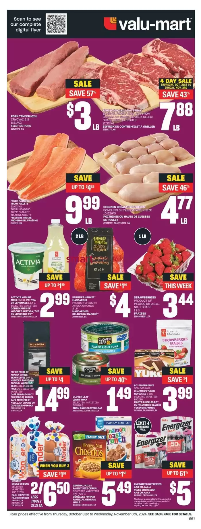 Valu-mart catalogue in South Bruce Peninsula | Valu-mart weeky flyer | 2024-10-31 - 2024-11-06