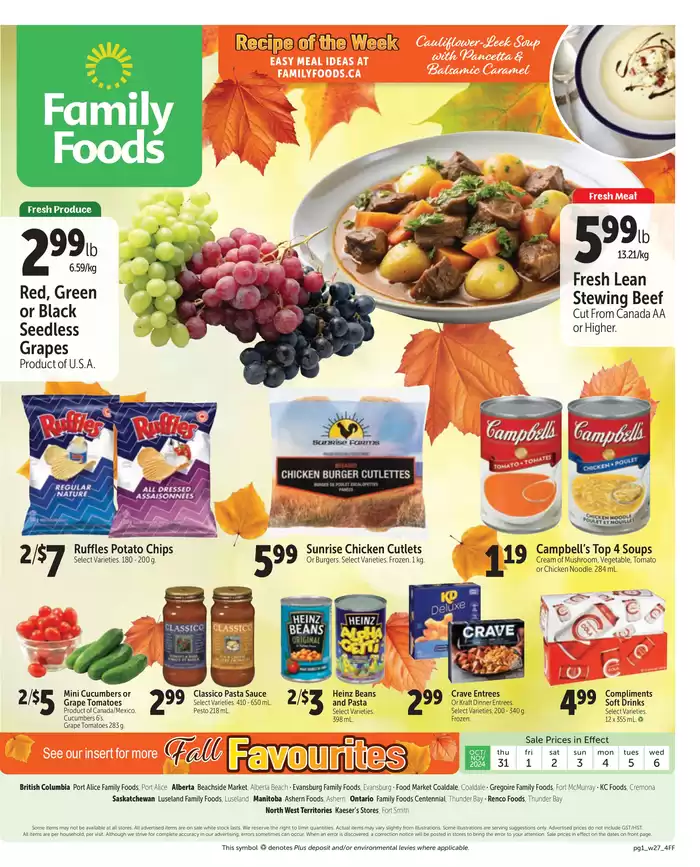 Family Foods catalogue in Castor AB | Top deals and discounts | 2024-10-31 - 2024-11-14