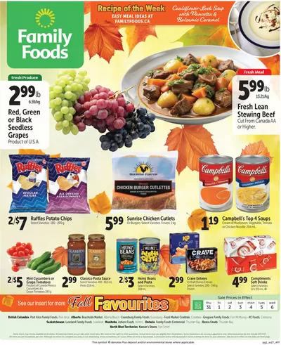 Grocery offers in Castor AB | Top deals and discounts in Family Foods | 2024-10-31 - 2024-11-14