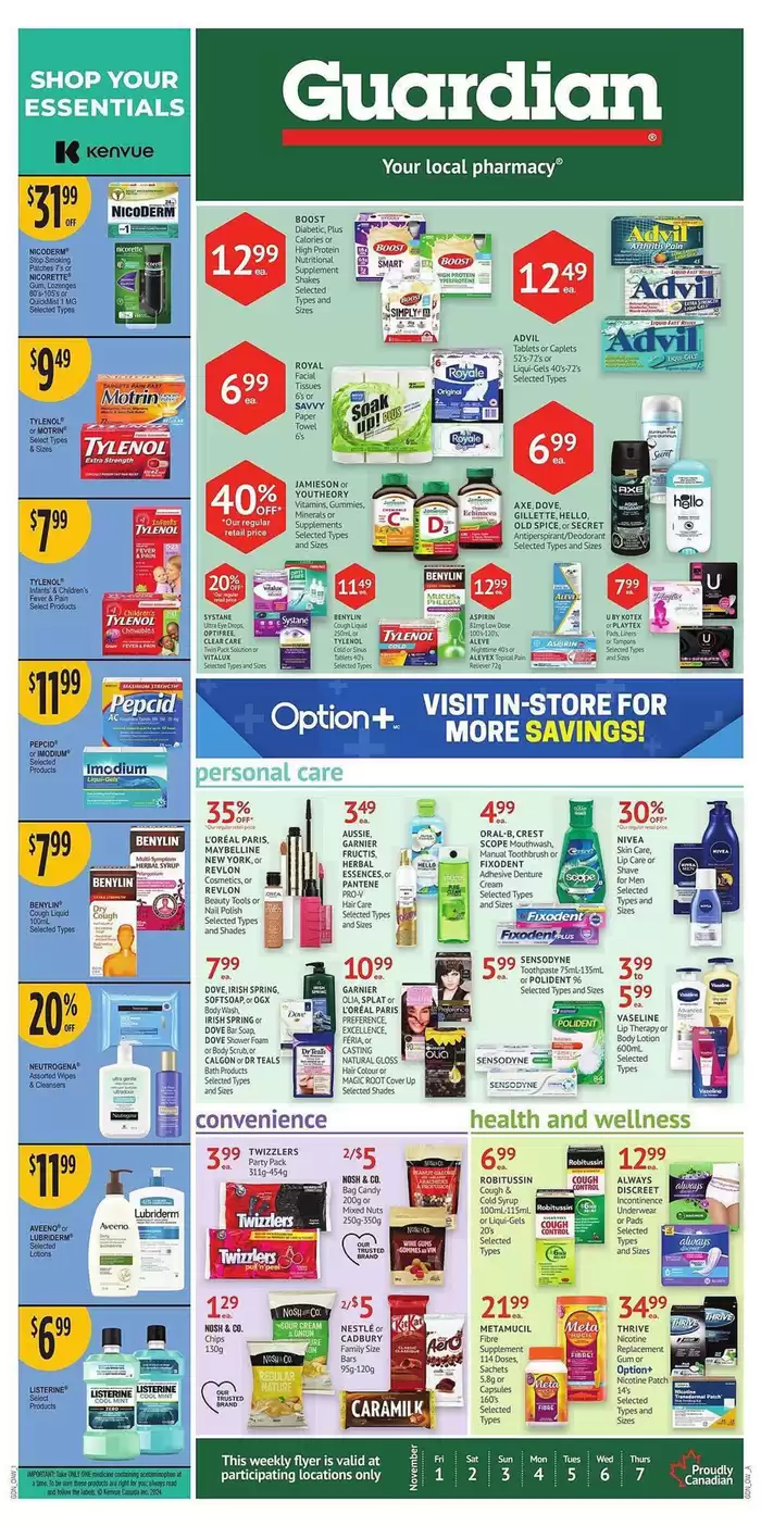 Guardian Pharmacy catalogue in Killam AB | Guardian Pharmacy weekly flyer | 2024-11-01 - 2024-11-07