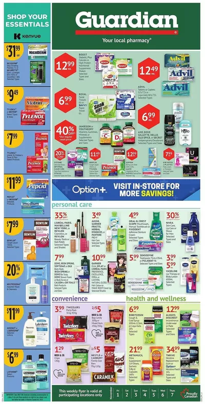 Guardian Pharmacy catalogue in Moncton | Guardian Pharmacy weekly flyer | 2024-11-01 - 2024-11-07