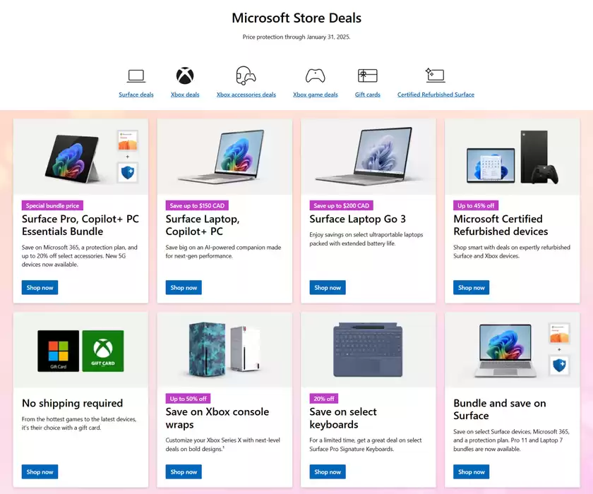 Microsoft catalogue in Toronto | Microsoft Store Deals | 2024-10-31 - 2025-01-31