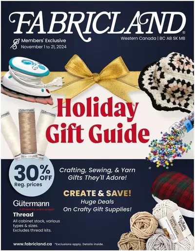 Fabricland catalogue in Owen Sound | West Flyer | 2024-11-01 - 2024-11-27