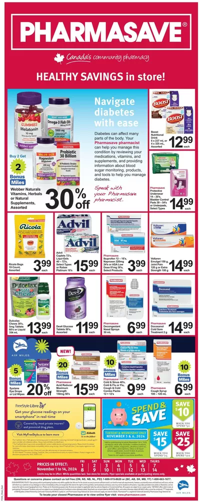 Pharmacy & Beauty offers in Hudson Bay | Pharmasave weekly flyer in Pharmasave | 2024-11-01 - 2024-11-14