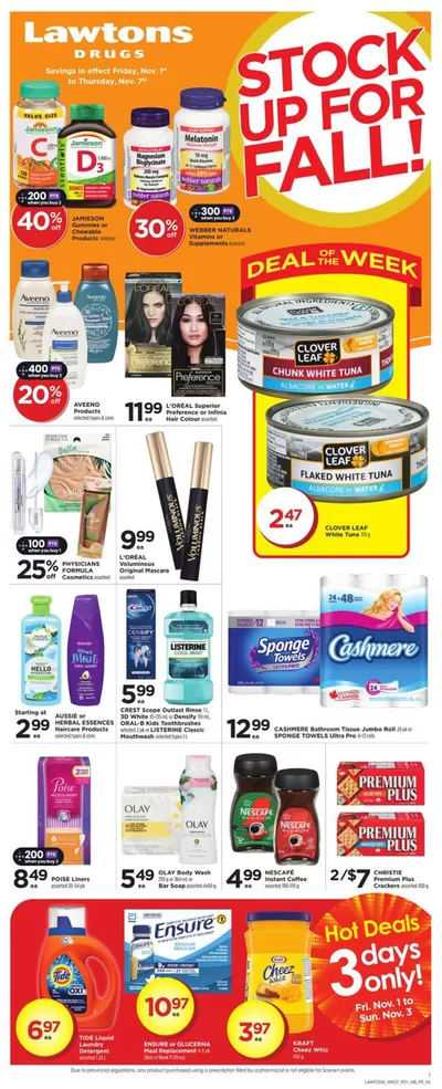 Lawtons Drugs catalogue in Bridgewater | Weekly Ad | 2024-11-01 - 2024-11-07