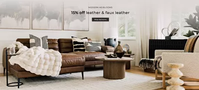 Home & Furniture offers in L'Île-Cadieux | 15% off leather & faux leather in Urban Barn | 2024-11-01 - 2024-11-15