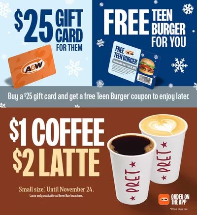 Restaurants offers in Saint Albert | Current deals and offers in A&W | 2024-11-04 - 2024-11-24