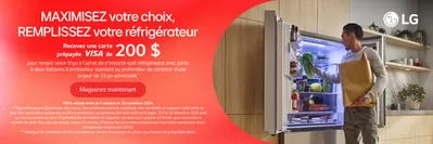 Electronics offers in L'Île-Cadieux | MAXIMISEZ votre choix, REMPLISSEZ votre réfrigérateur in Corbeil | 2024-11-04 - 2024-11-20