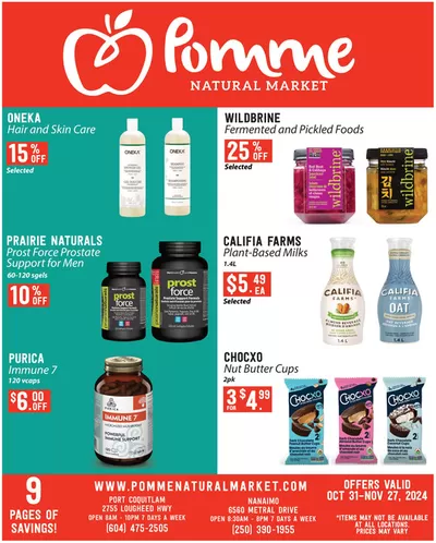 Pomme Natural Market catalogue in Coquitlam | Month Long Savings | 2024-11-05 - 2024-11-27