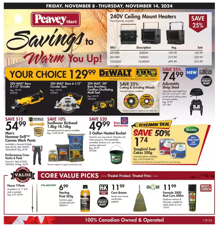 Peavey Mart catalogue in Prince Albert | Savings To Warm You Up | 2024-11-08 - 2024-11-14