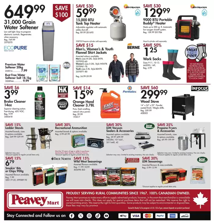 Peavey Mart catalogue in Prince Albert | Savings To Warm You Up | 2024-11-08 - 2024-11-14