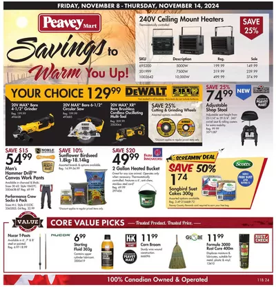 Clothing, Shoes & Accessories offers in Weyburn | Savings To Warm You Up in Peavey Mart | 2024-11-08 - 2024-11-14