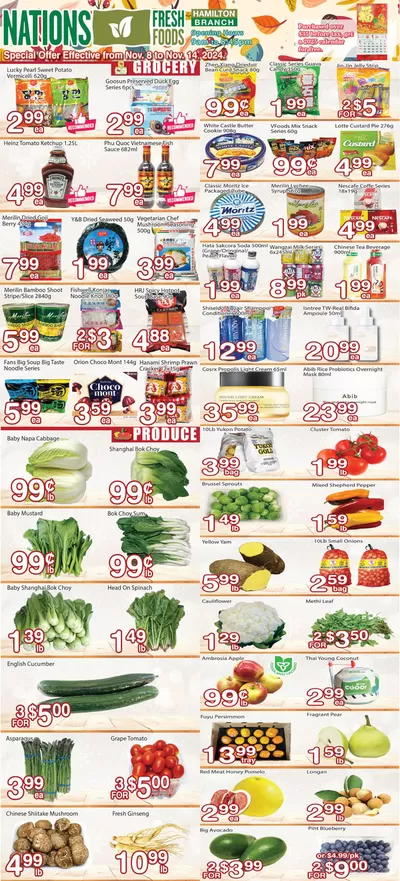 Nations Fresh Foods catalogue in Toronto | Weekly special Nations Fresh Foods | 2024-11-08 - 2024-11-22