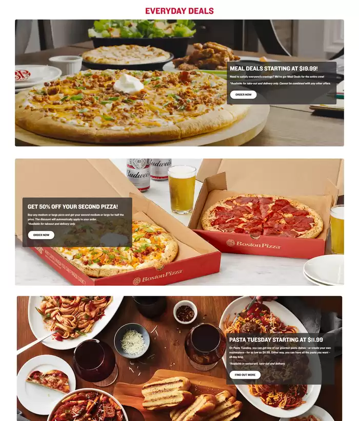 Boston Pizza catalogue in Brandon | Everyday Deals | 2024-11-08 - 2024-11-22