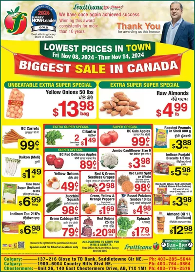 Fruiticana catalogue in Abbotsford | Fruiticana flyer | 2024-11-09 - 2024-11-23