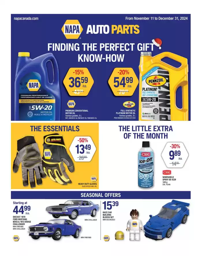 NAPA Auto Parts catalogue in Edmonton | Flyer | 2024-11-11 - 2024-12-31