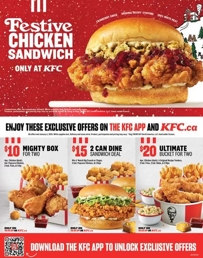 KFC catalogue in Spruce Grove | Festive Chicken Sandwich | 2024-11-11 - 2025-01-05