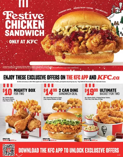 KFC catalogue in Peace River | Festive Chicken Sandwich | 2024-11-11 - 2025-01-05