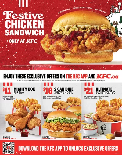 KFC catalogue in St. John's | Festive Chicken Sandwich | 2024-11-11 - 2025-01-05