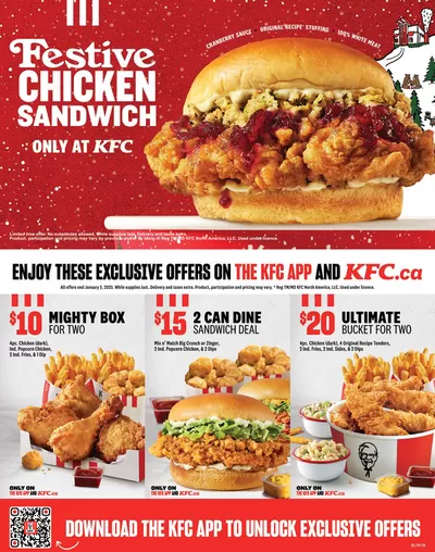 KFC catalogue in North Bay | Festive Chicken Sandwich | 2024-11-11 - 2025-01-05