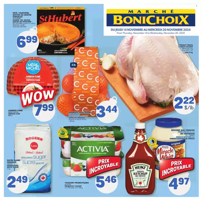 Marché Bonichoix catalogue in Ottawa | Current bargains and offers | 2024-11-14 - 2024-11-20