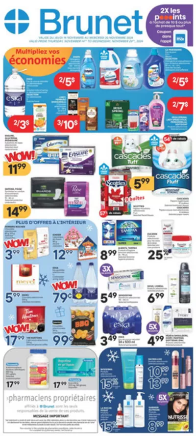 Pharmacy & Beauty offers in Salaberry-de-Valleyfield | Exclusive bargains in Brunet | 2024-11-14 - 2024-11-20