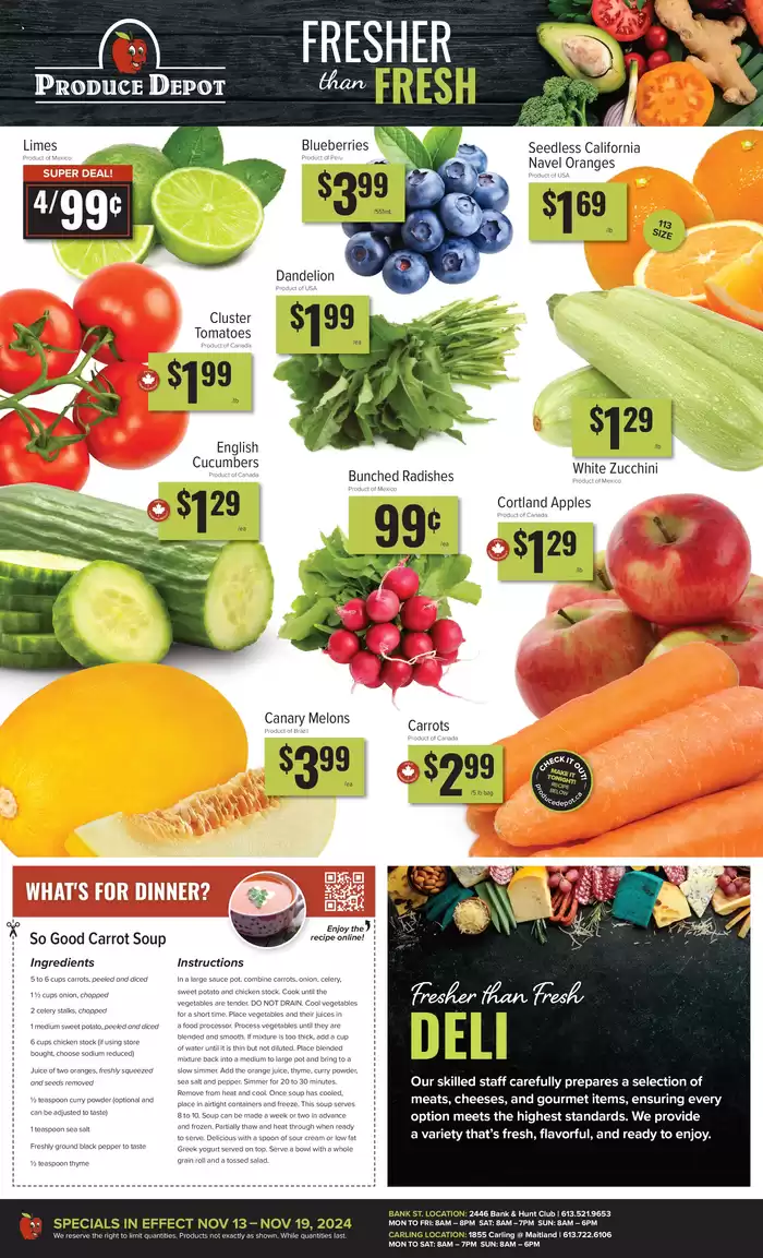 Produce Depot catalogue in Ottawa | Produce Depot | 2024-11-13 - 2024-11-27