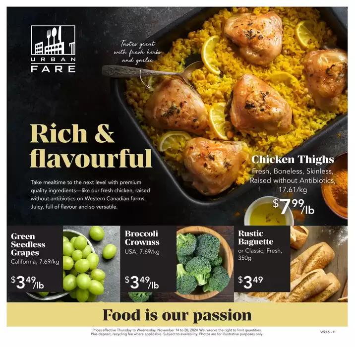 Urban Fare catalogue in Vancouver | Weekly Flyer | 2024-11-14 - 2024-11-20