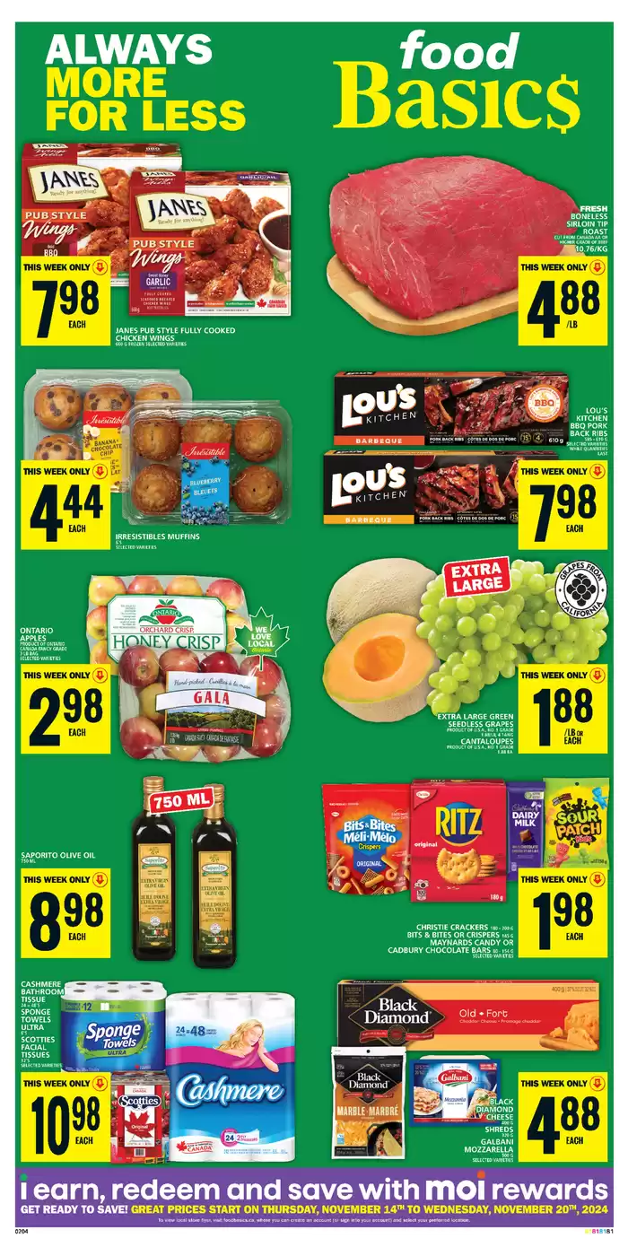 Food Basics catalogue in Brantford | Exclusive bargains | 2024-11-14 - 2024-11-20