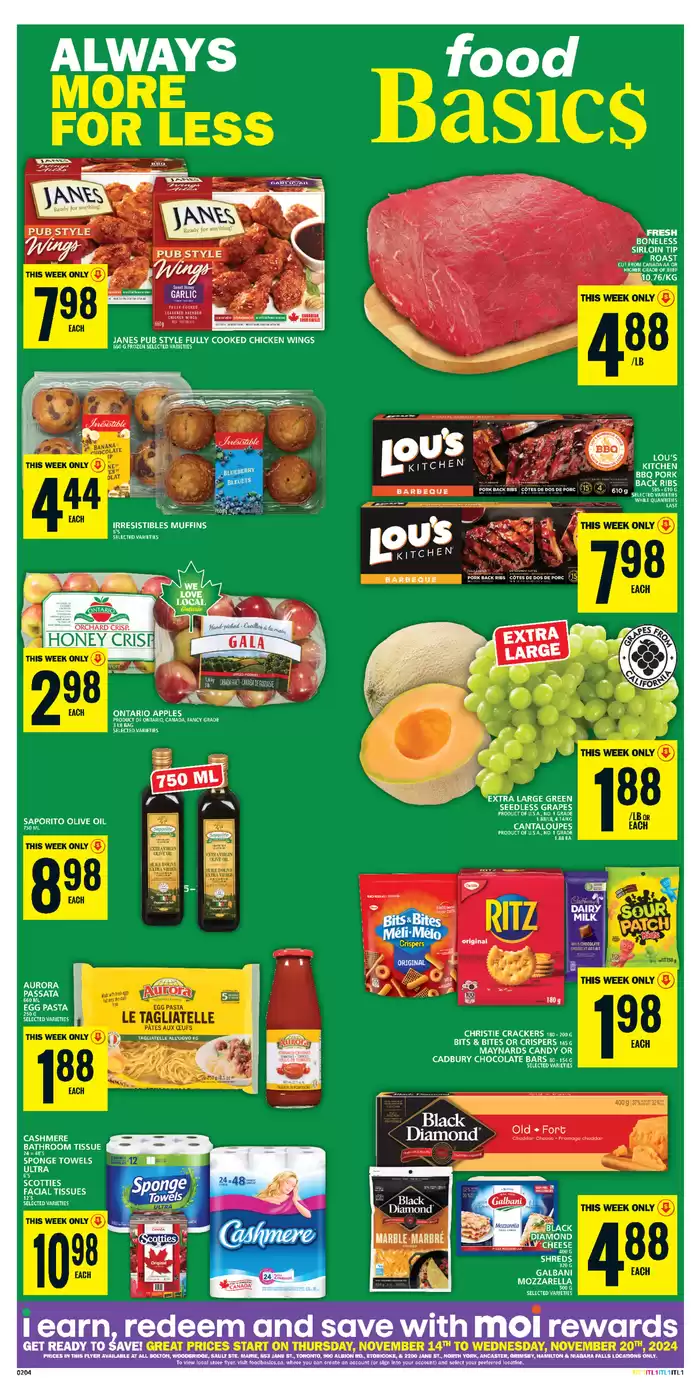 Food Basics catalogue in Hamilton | Top offers for smart savers | 2024-11-14 - 2024-11-20