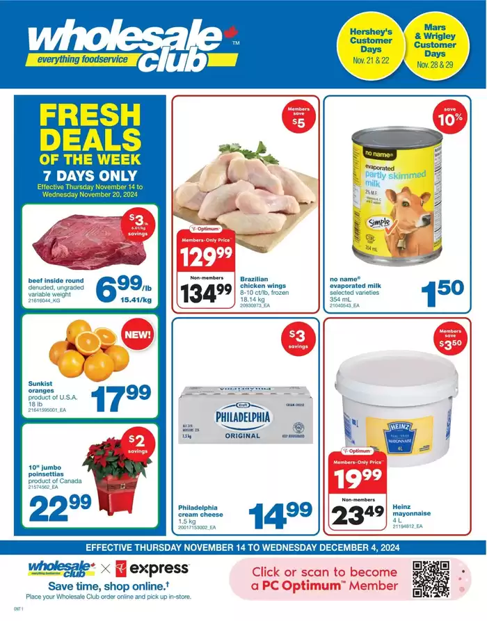 Wholesale Club catalogue in Thunder Bay | Save now with our deals | 2024-11-14 - 2024-12-04