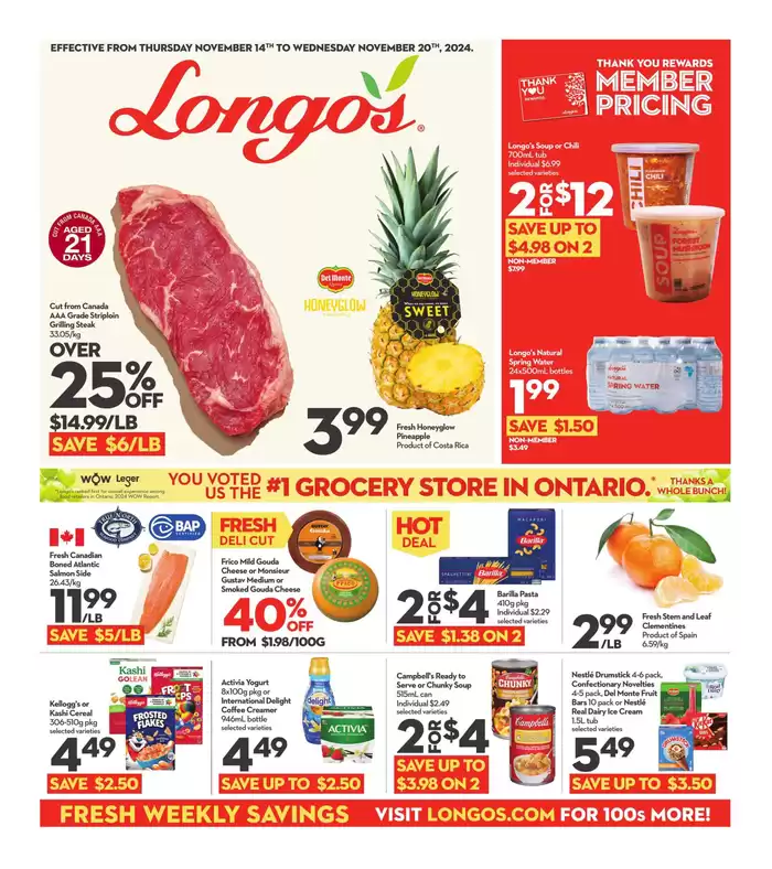 Longo's catalogue in Oshawa | Weekly Flyer | 2024-11-14 - 2024-11-20