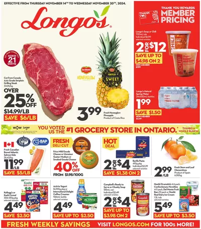 Longo's catalogue in Whitchurch-Stouffville | Weekly Flyer | 2024-11-14 - 2024-11-20