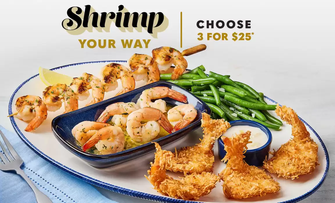 Red Lobster catalogue in Brantford | SHRIMP YOUR WAY 3 FOR $25 | 2024-11-13 - 2024-11-27