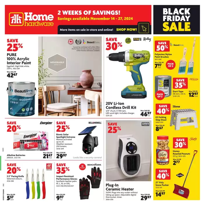 Home Hardware catalogue in Cape Breton | Exclusive bargains | 2024-11-14 - 2024-11-27