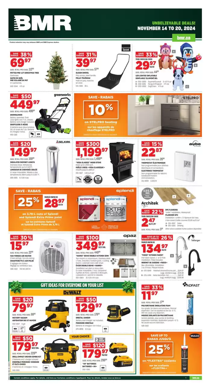 BMR catalogue in Aylmer QC | Current special promotions | 2024-11-14 - 2024-11-20