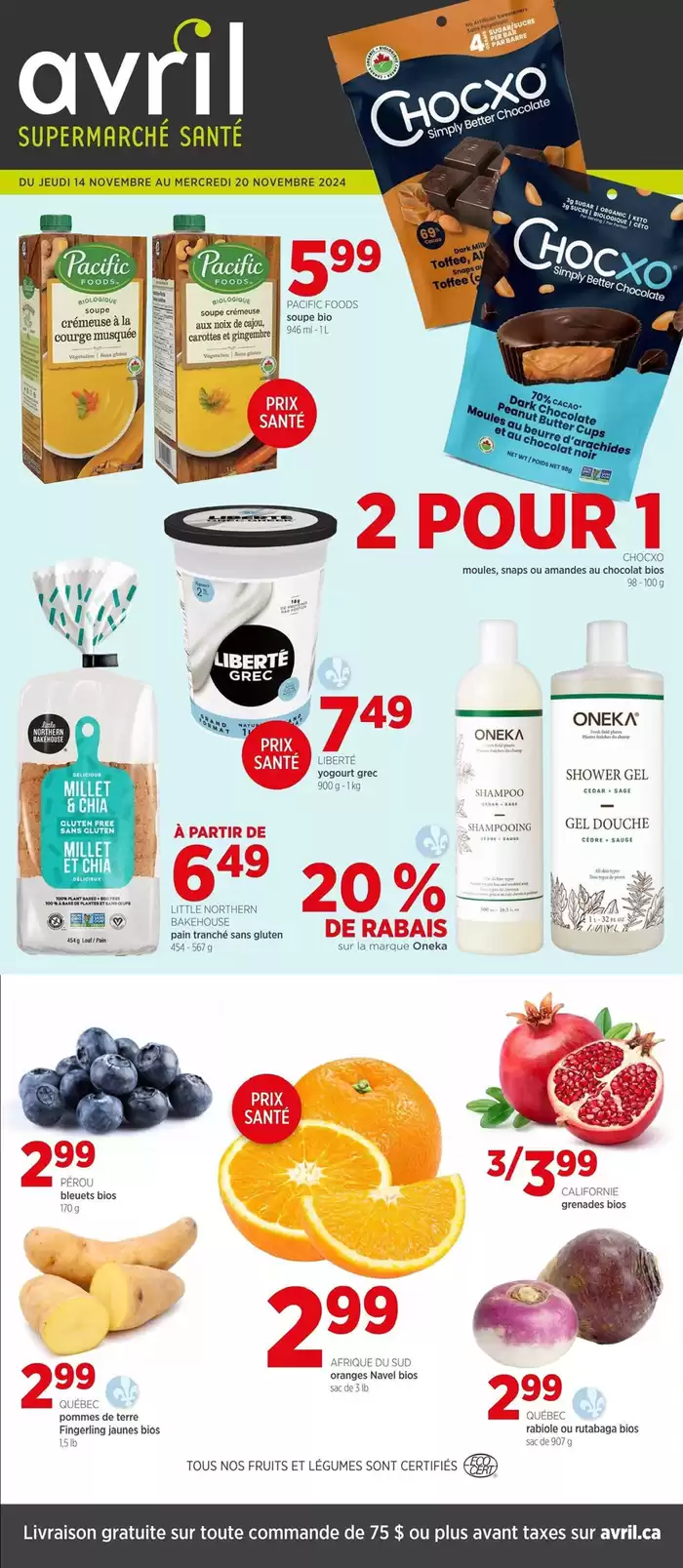 Avril catalogue in Montreal | Avril Supermarche Sante | 2024-11-14 - 2024-11-20