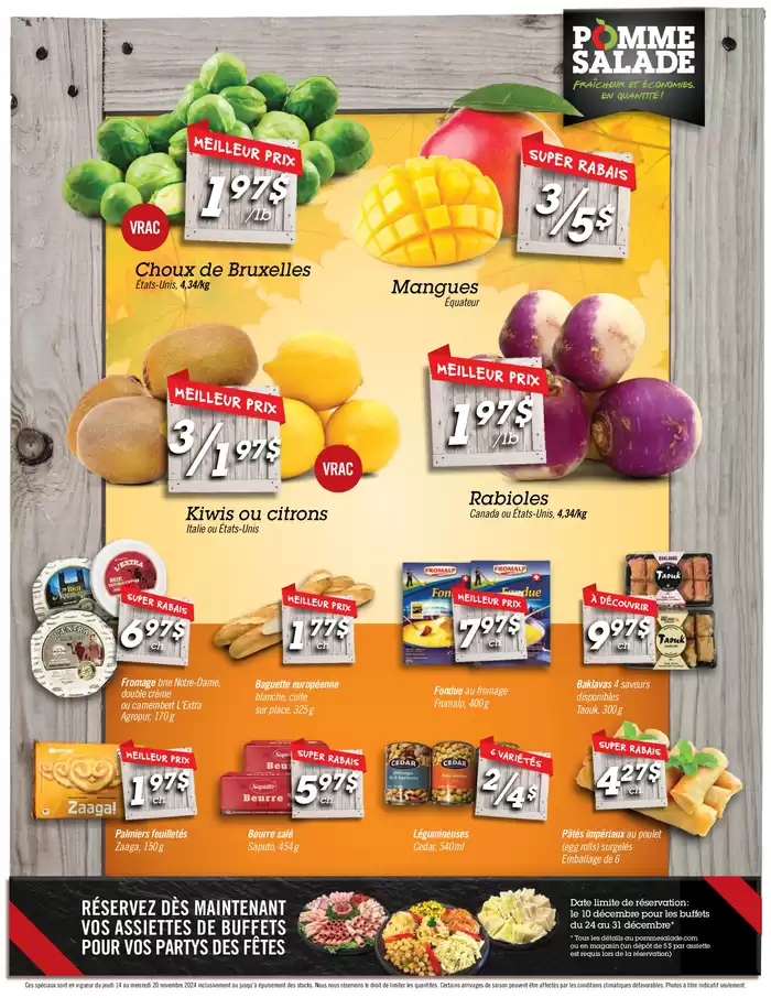 Pomme Salade catalogue in Quebec | Our best offers for you | 2024-11-14 - 2024-11-20